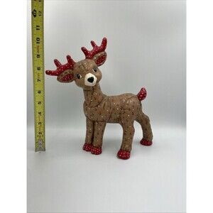 Kimple Ceramic Mold Christmas Reindeer Deer Figurines VTG 10" 1986 Kitschy